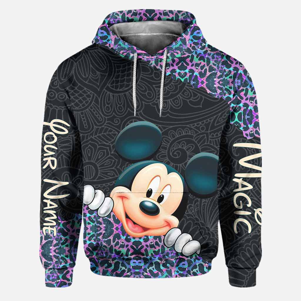 Holographic Leopard Mouse Ears - Personalized Hoodie and Leggings
