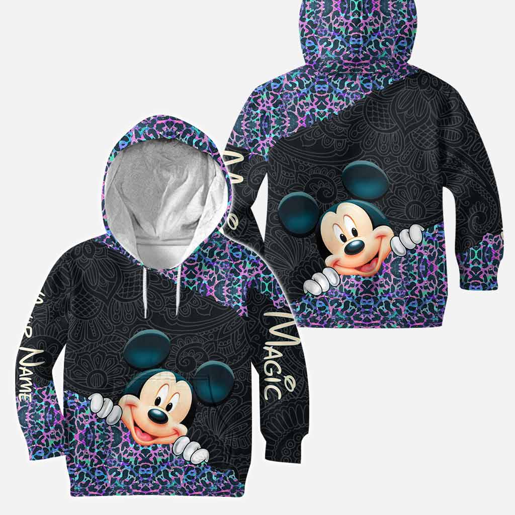 Holographic Leopard Mouse Ears - Personalized Hoodie and Leggings