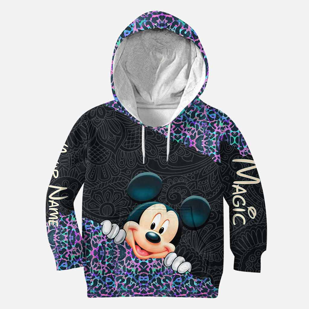 Holographic Leopard Mouse Ears - Personalized Hoodie and Leggings