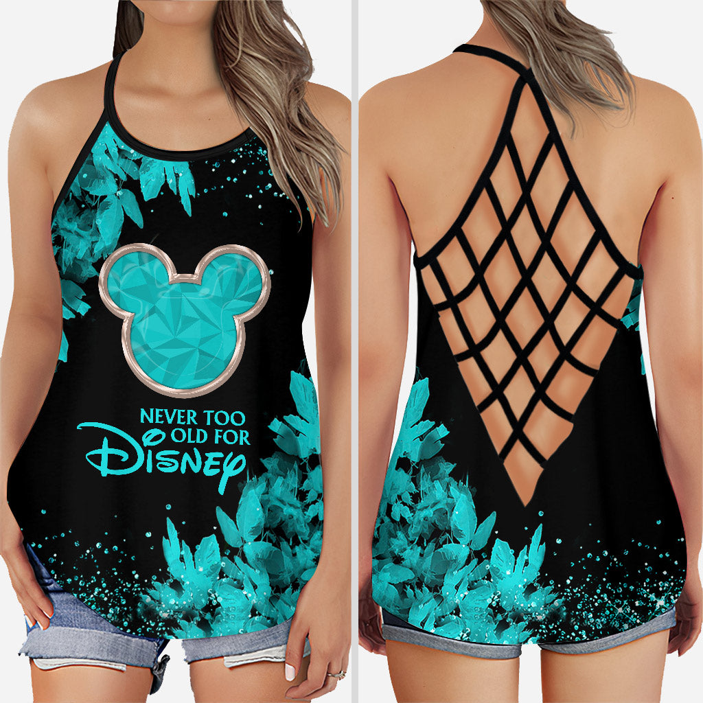 Never Too Old For Disney - Mouse Cross Tank Top and Leggings