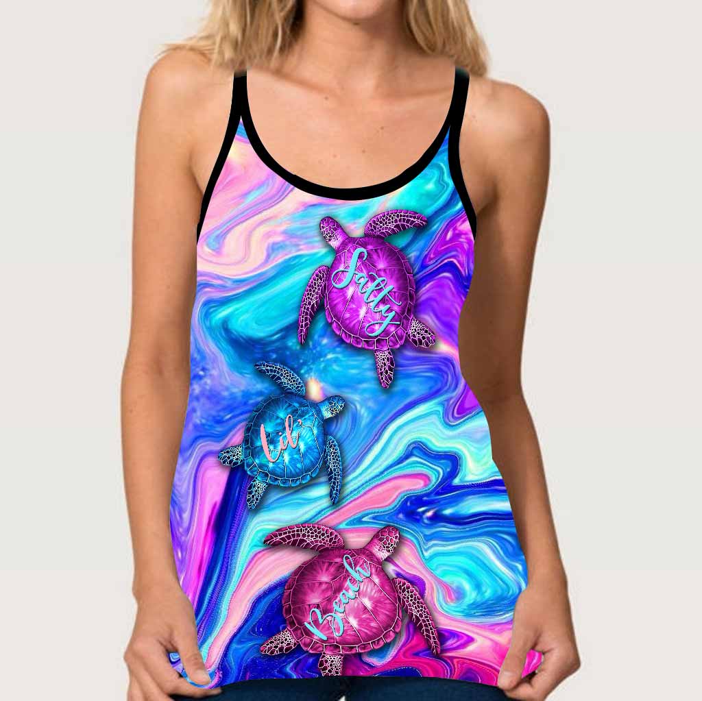 Salty Lil' Beach - Turtle Cross Tank Top