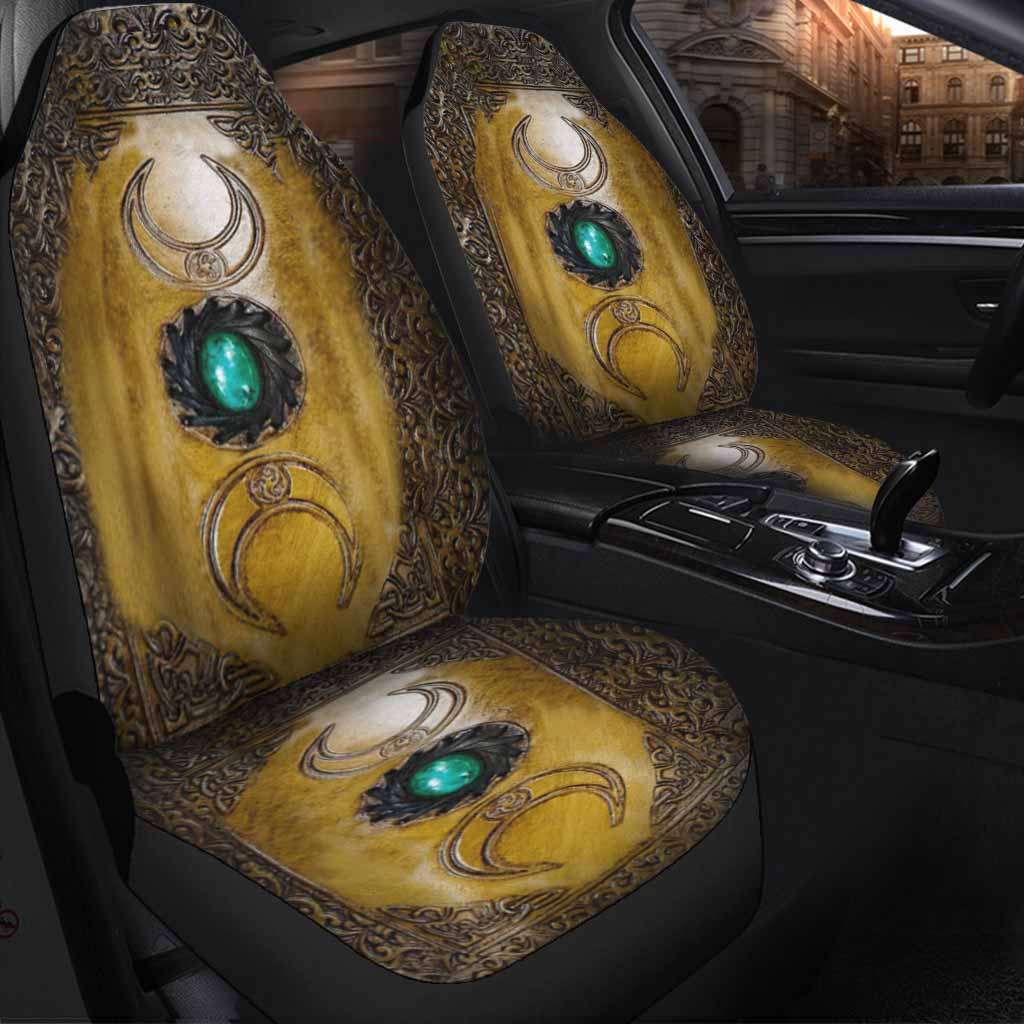 Triple Moon Third Eye Witch Leather Pattern Print Seat Covers