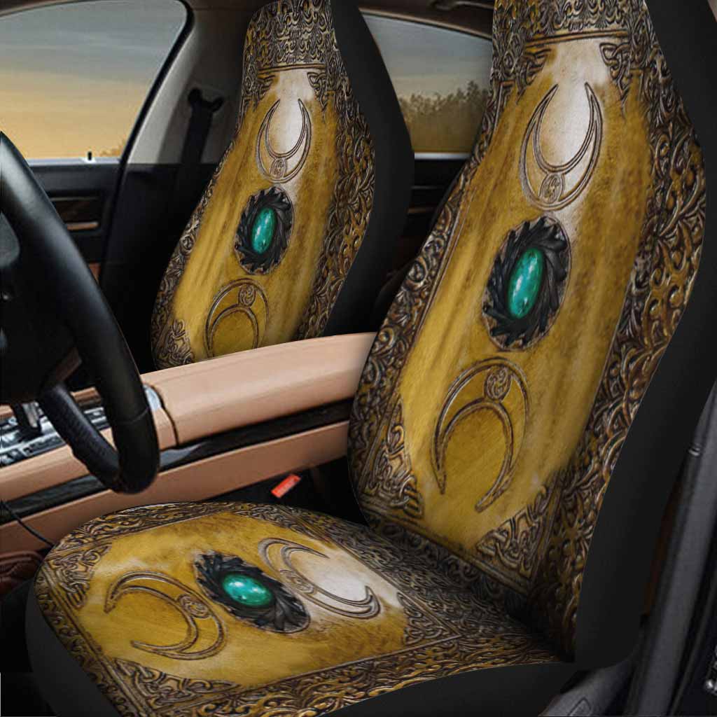 Triple Moon Third Eye Witch Leather Pattern Print Seat Covers