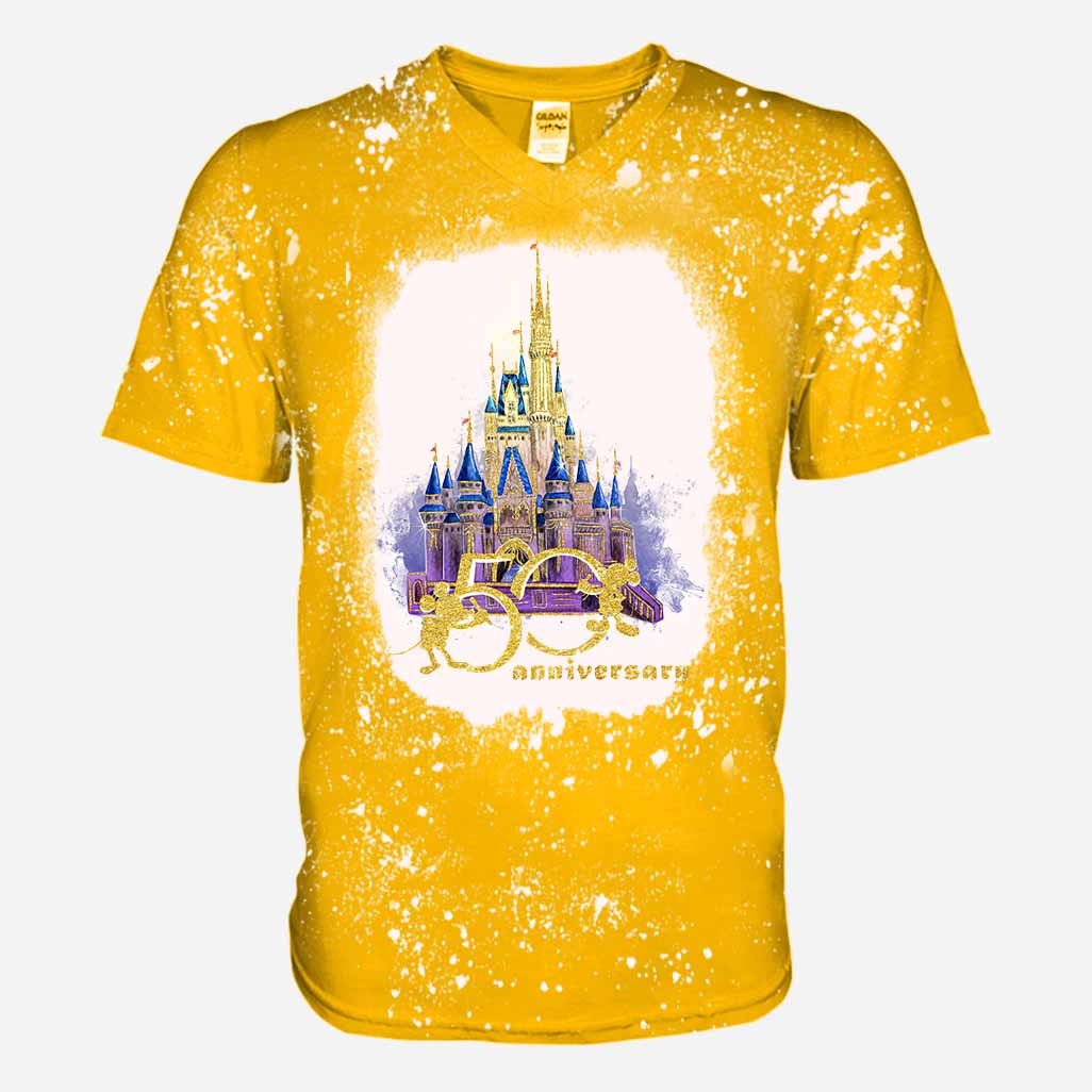 50th Anniversary Magic Kingdom - Mouse Handmade Bleached Shirts