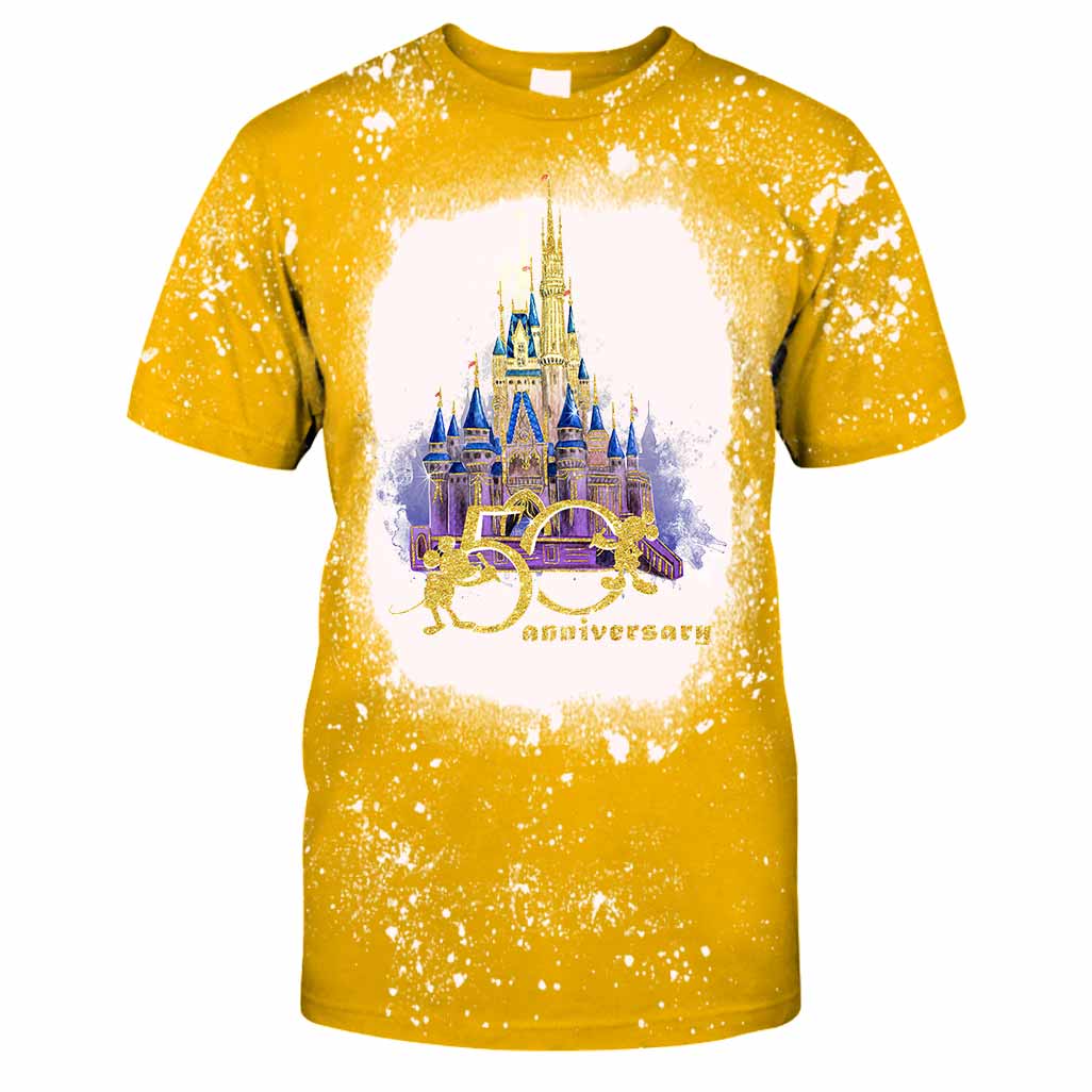 50th Anniversary Magic Kingdom - Mouse Handmade Bleached Shirts