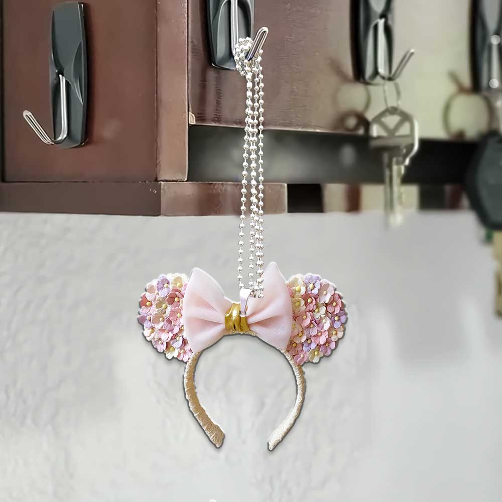 Flower Dance Mouse Ears - Car ornament (Printed On Both Sides)