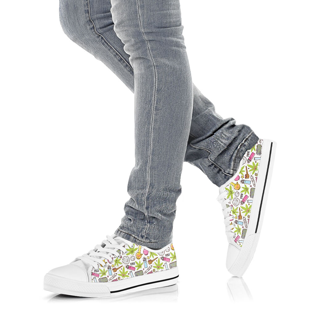 It'S 420 Somewhere Cute Pattern - Weed Low Top Shoes 0822