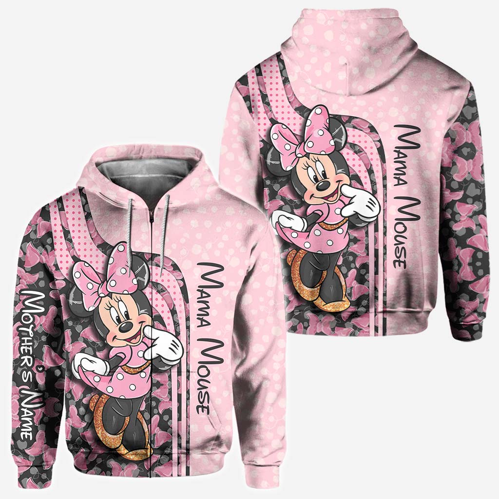 Mama & Mini Mouse Ears - Personalized All Over T-shirt and Hoodie