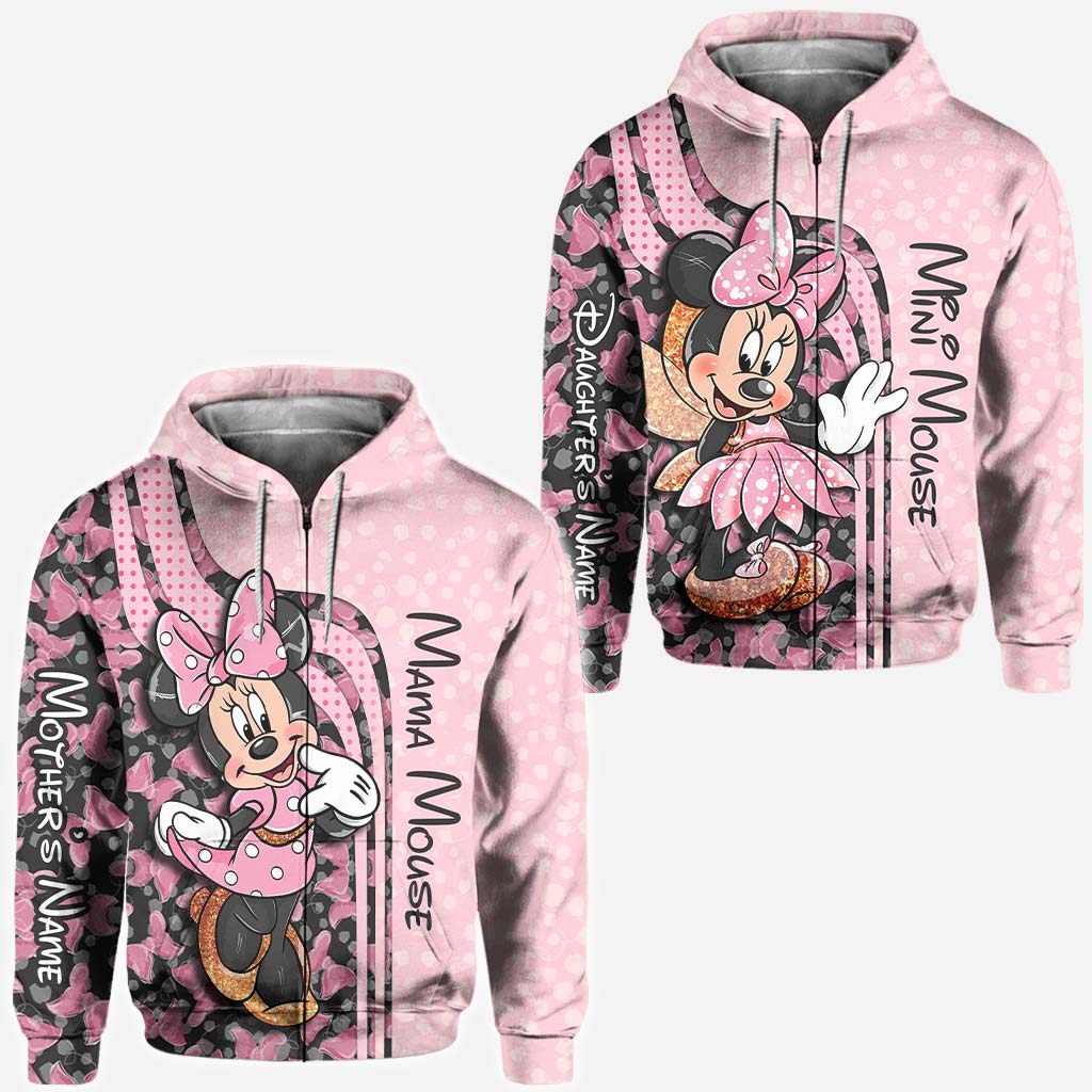 Mama & Mini Mouse Ears - Personalized All Over T-shirt and Hoodie