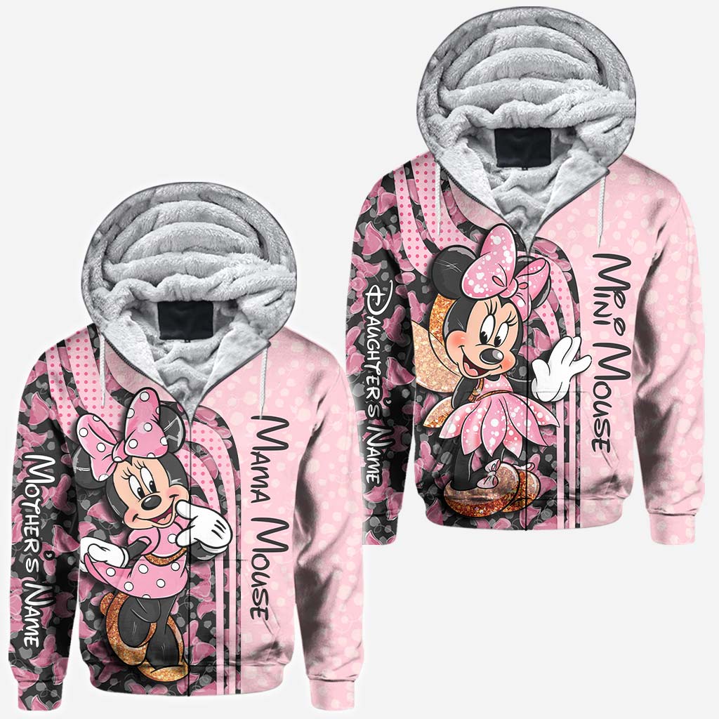 Mama & Mini Mouse Ears - Personalized All Over T-shirt and Hoodie