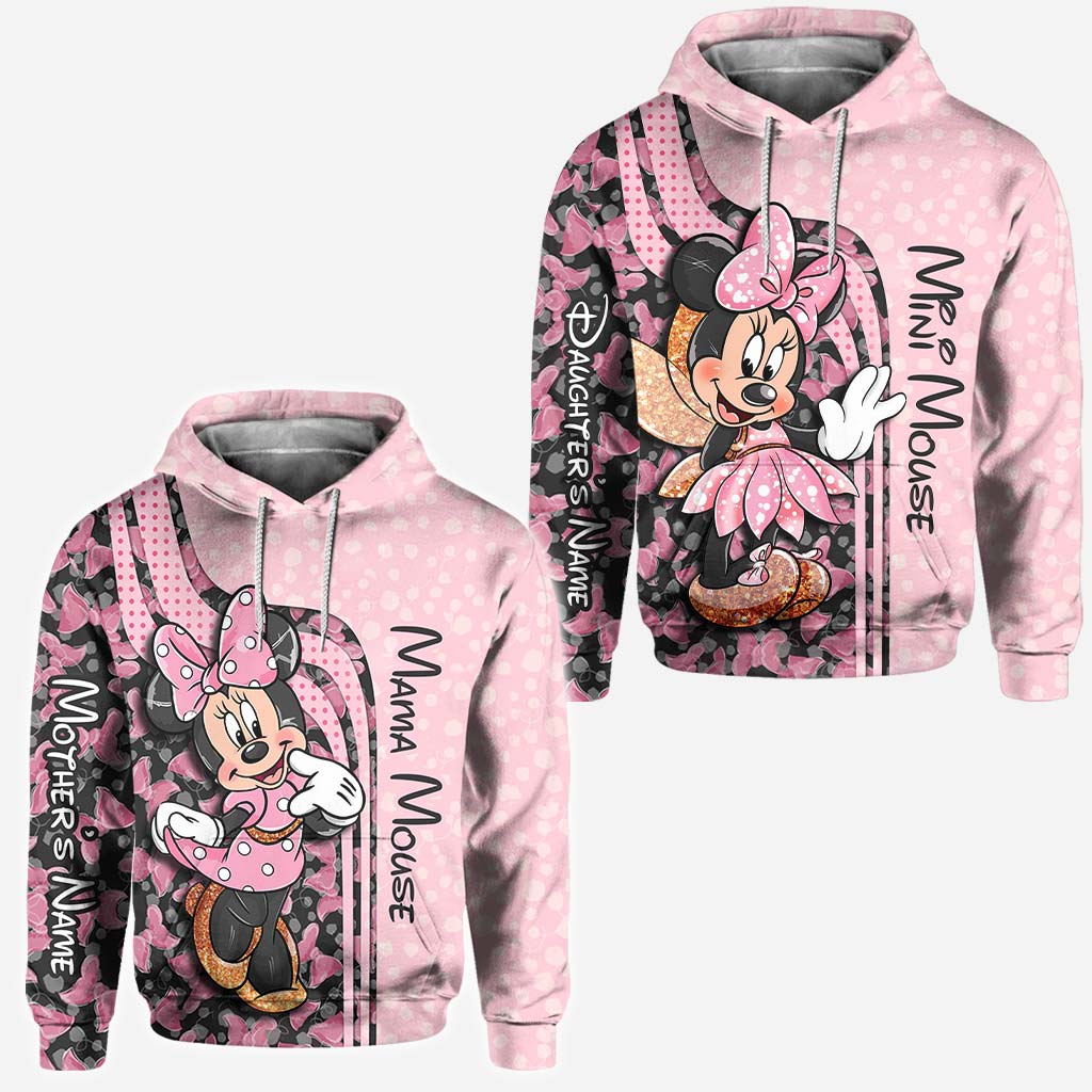 Mama & Mini Mouse Ears - Personalized All Over T-shirt and Hoodie