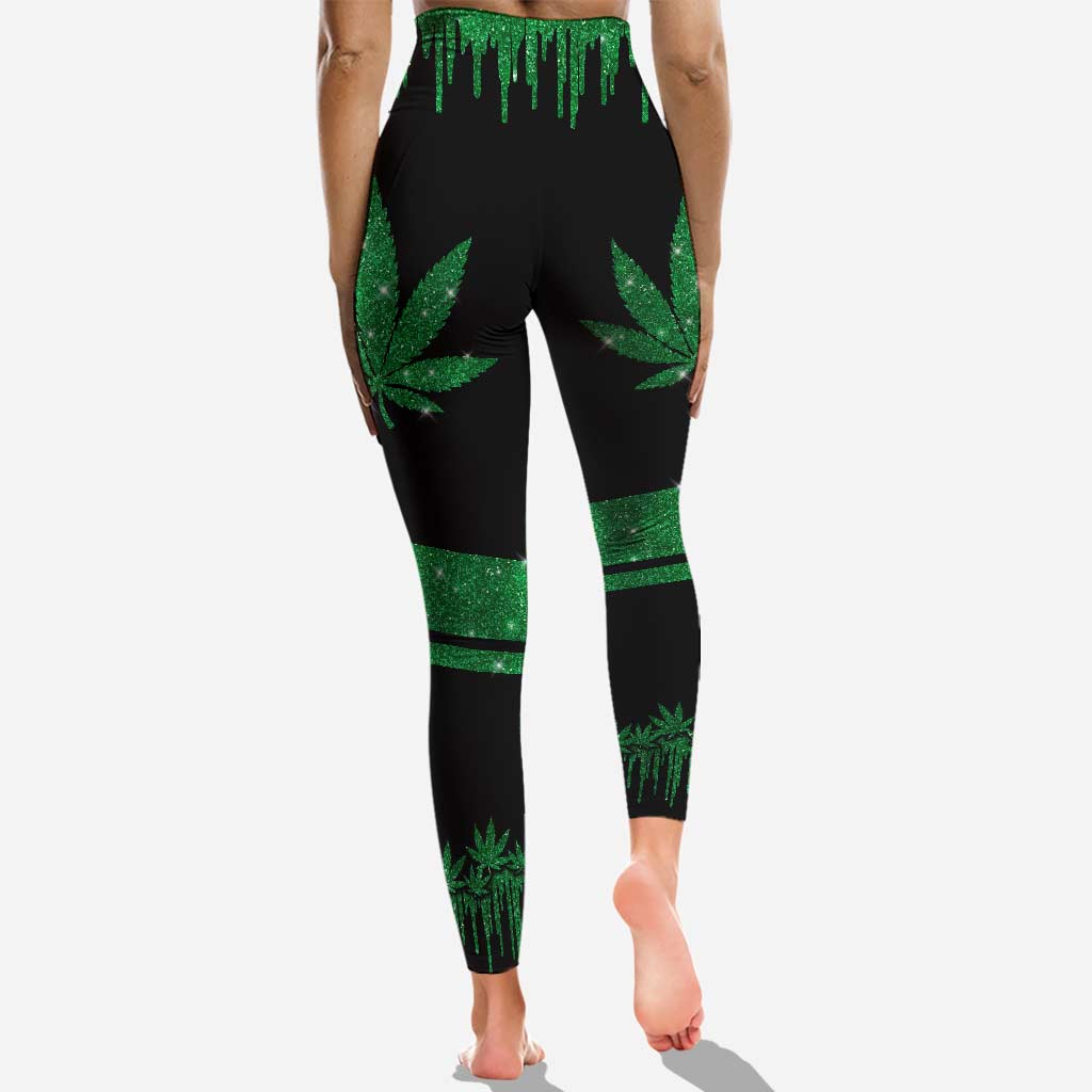 Stoned Heart - Personalized Weed Cross Tank Top and Leggings