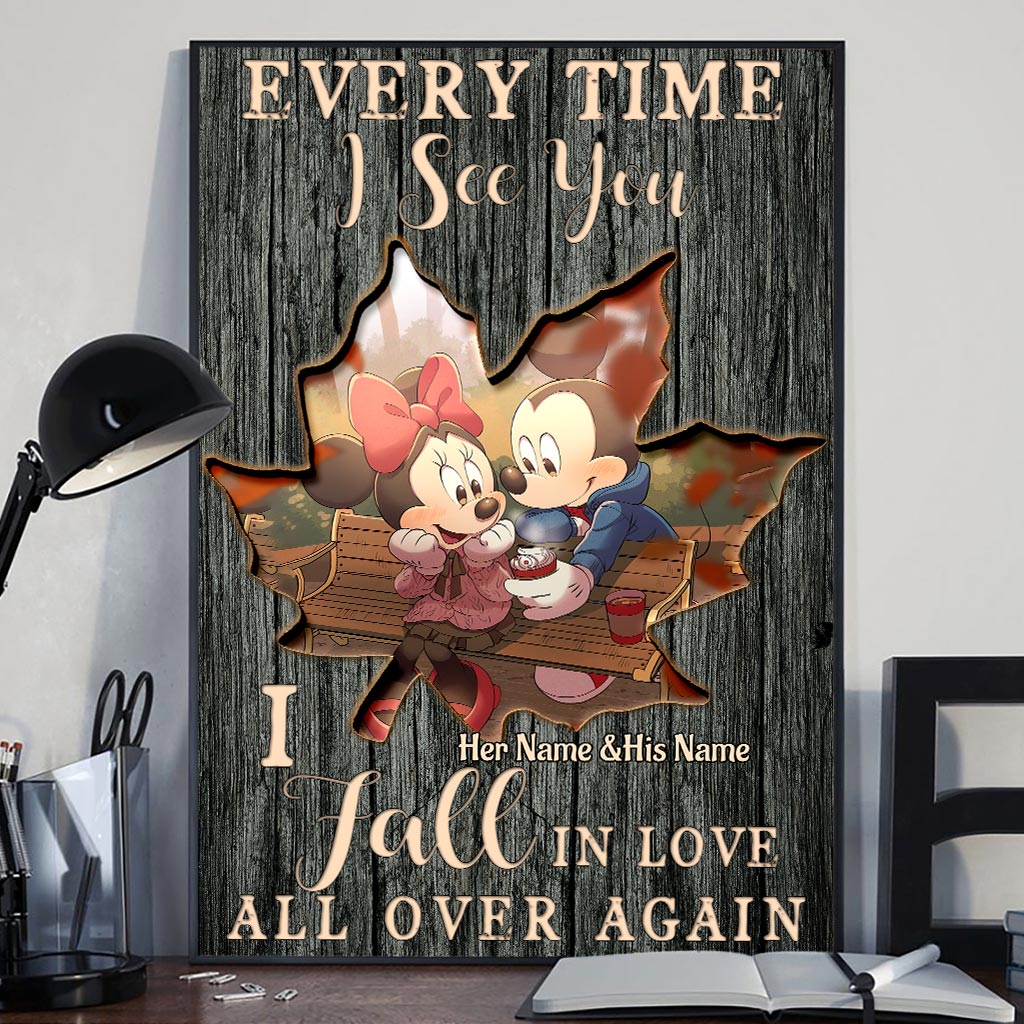 I Fall In Love All Over Again - Personalized Mouse Canvas And Poster