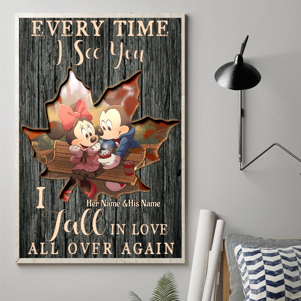 I Fall In Love All Over Again - Personalized Mouse Canvas And Poster