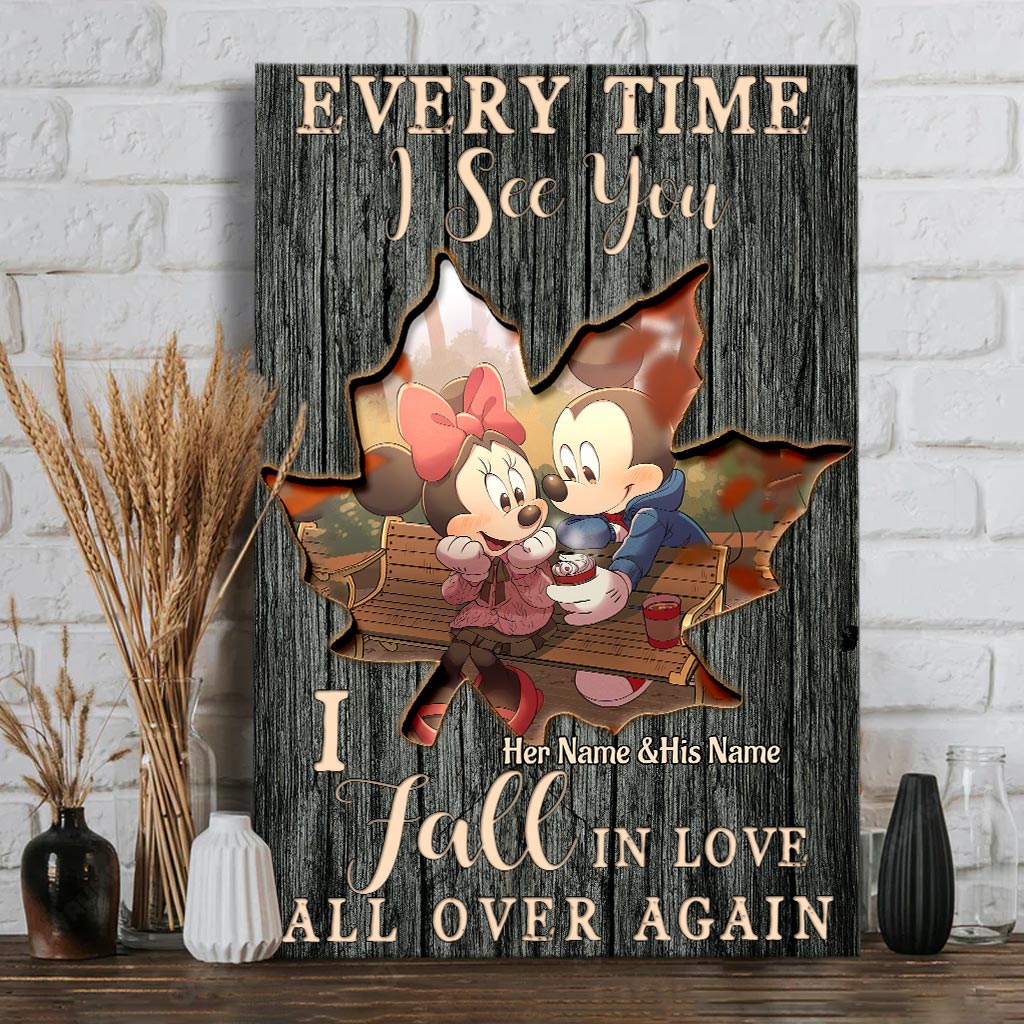 I Fall In Love All Over Again - Personalized Mouse Canvas And Poster