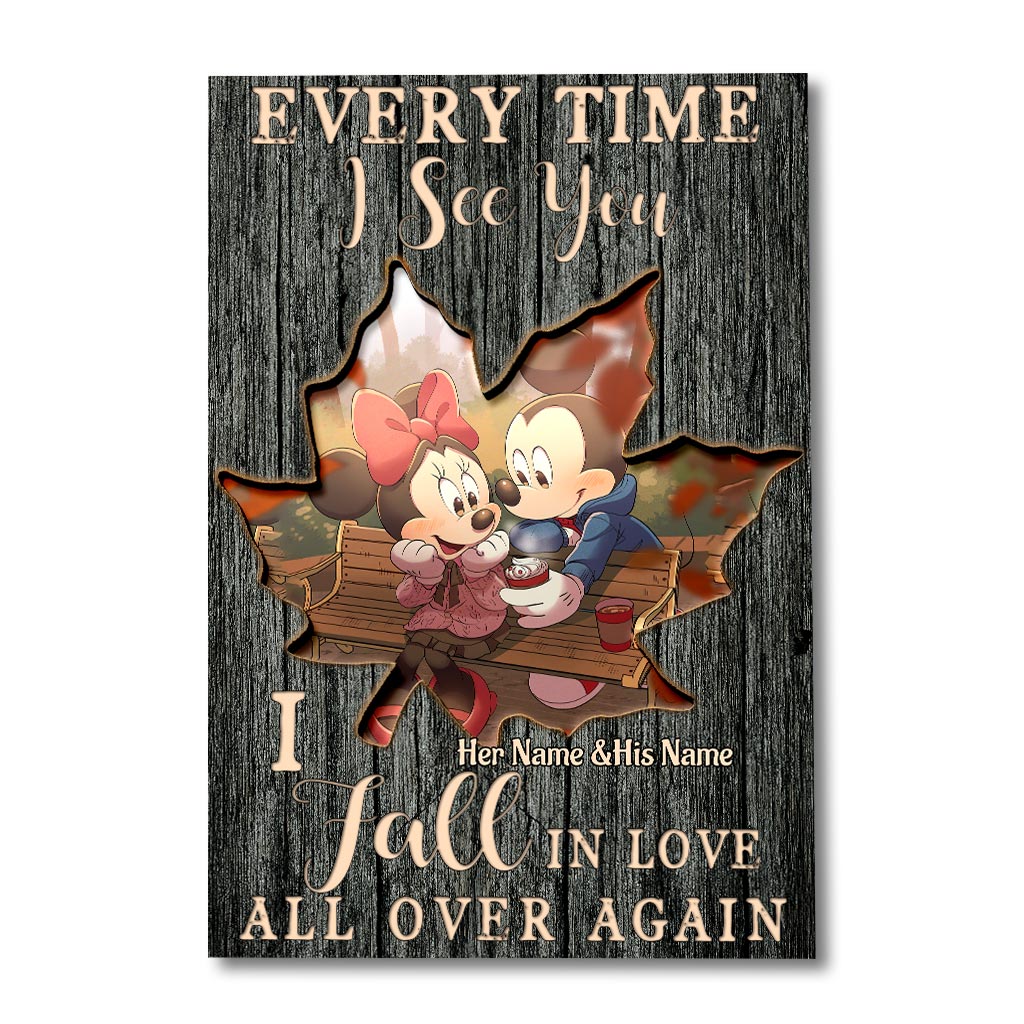 I Fall In Love All Over Again - Personalized Mouse Canvas And Poster