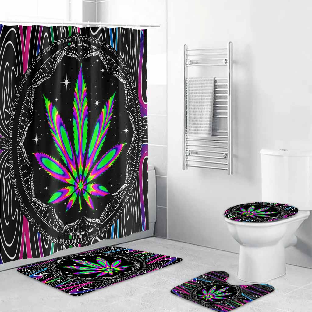 High Life - Weed Bathroom Curtain & Mats Set