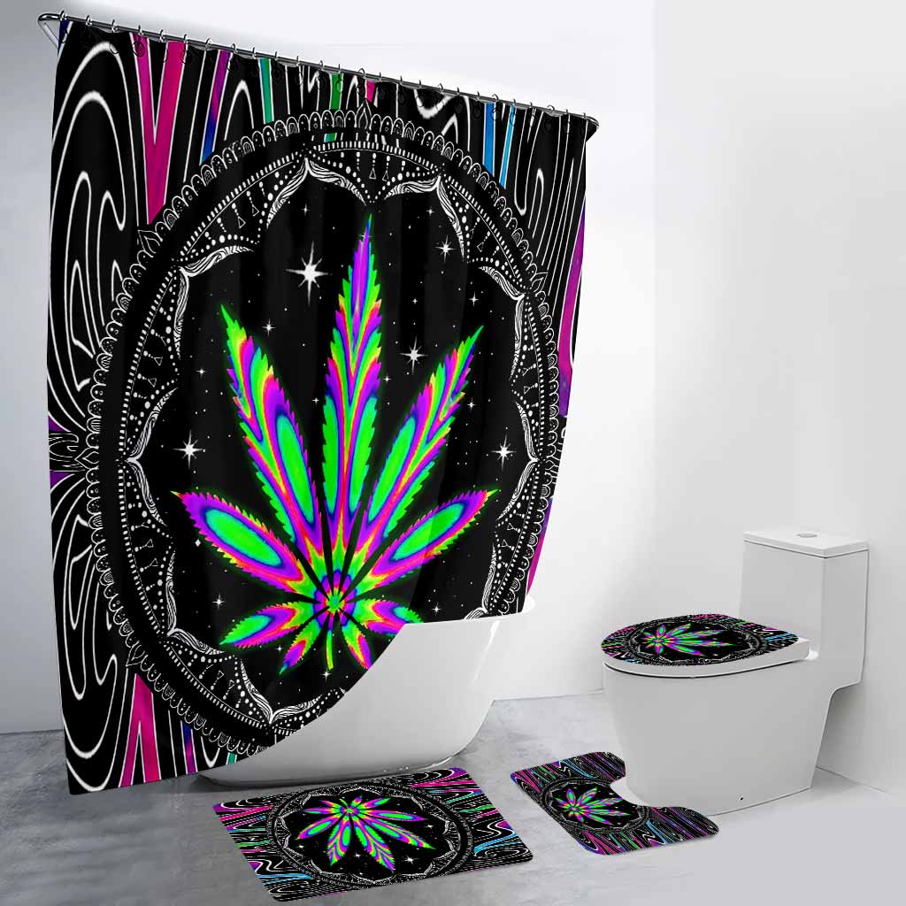 High Life - Weed Bathroom Curtain & Mats Set