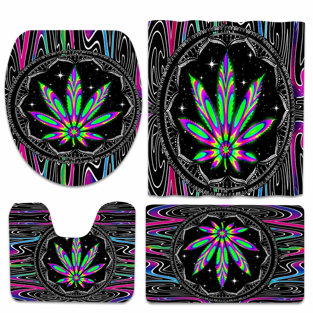 High Life - Weed Bathroom Curtain & Mats Set