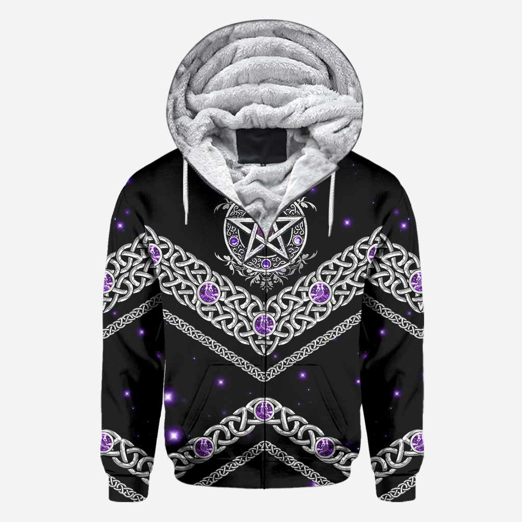With Please Purple Pentagram - Witch Personalized All Over T-shirt and Hoodie