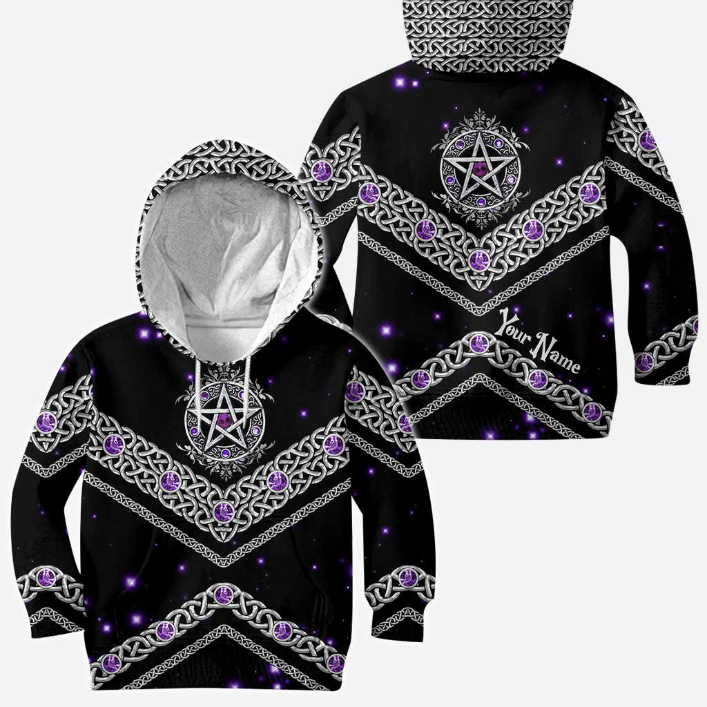 With Please Purple Pentagram - Witch Personalized All Over T-shirt and Hoodie