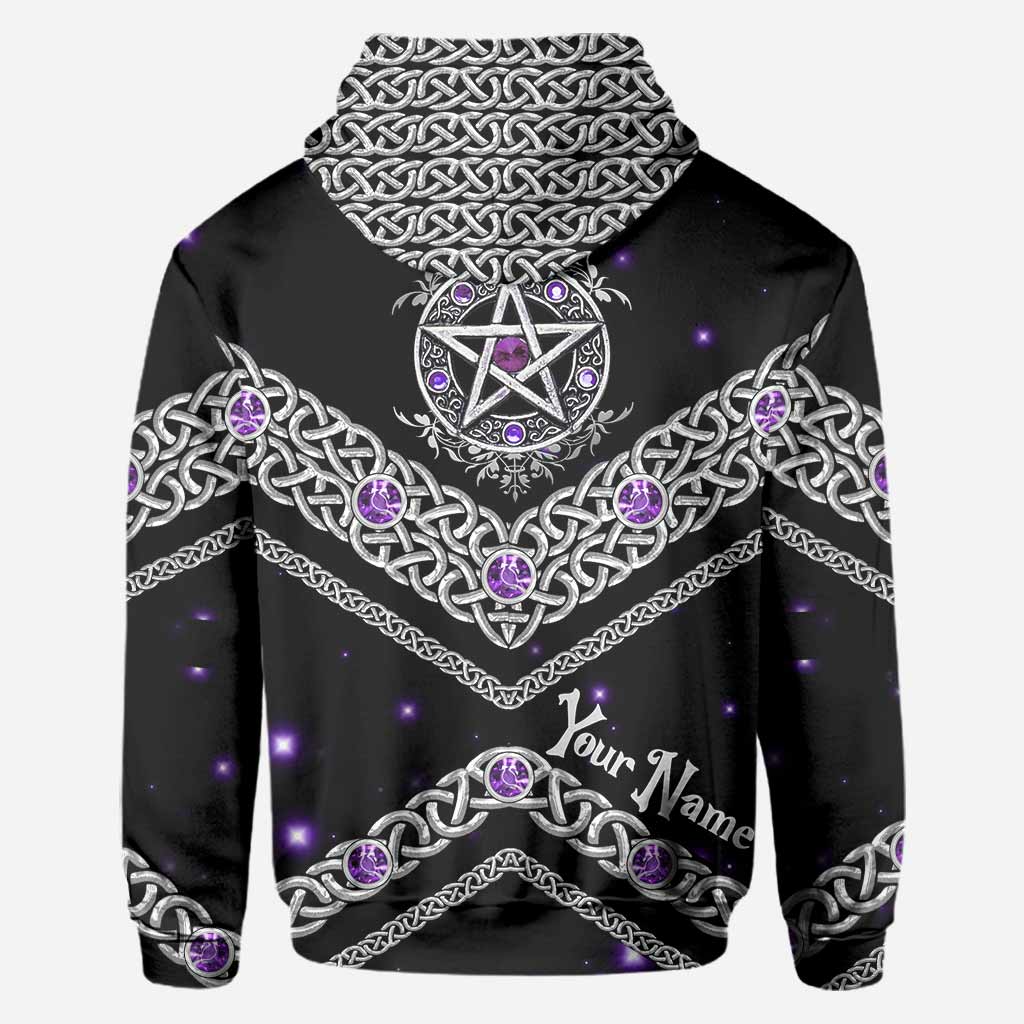 With Please Purple Pentagram - Witch Personalized All Over T-shirt and Hoodie