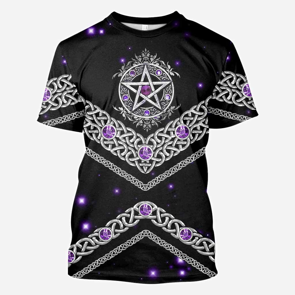 With Please Purple Pentagram - Witch Personalized All Over T-shirt and Hoodie