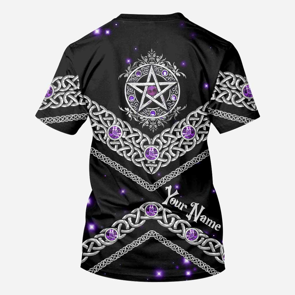 With Please Purple Pentagram - Witch Personalized All Over T-shirt and Hoodie