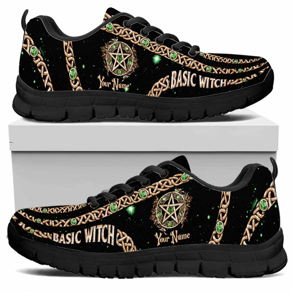 Basic Witch Green Pentagram Personalized Sneakers