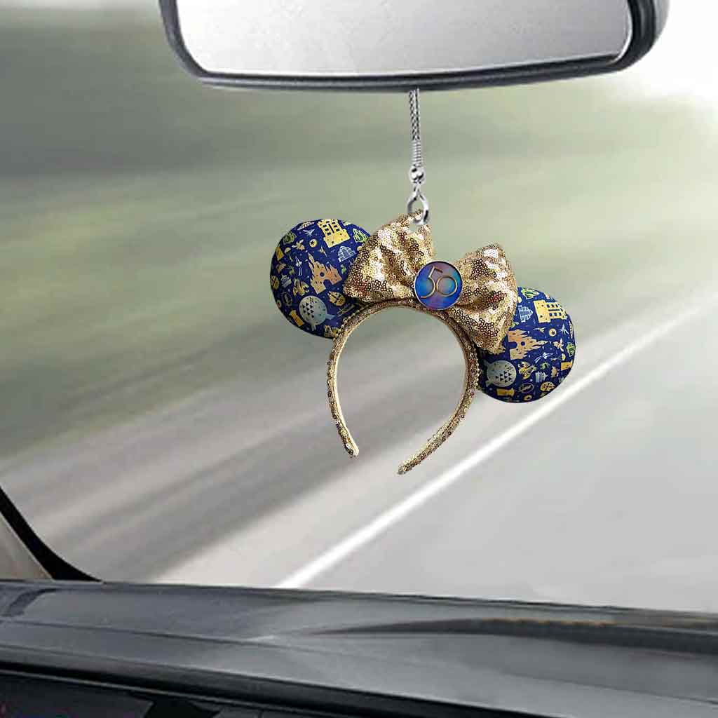 50 Years Of Magic - Mouse Car Ornament With 3D Pattern Print (Printed On Both Sides)