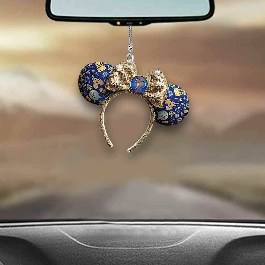 50 Years Of Magic - Mouse Car Ornament With 3D Pattern Print (Printed On Both Sides)