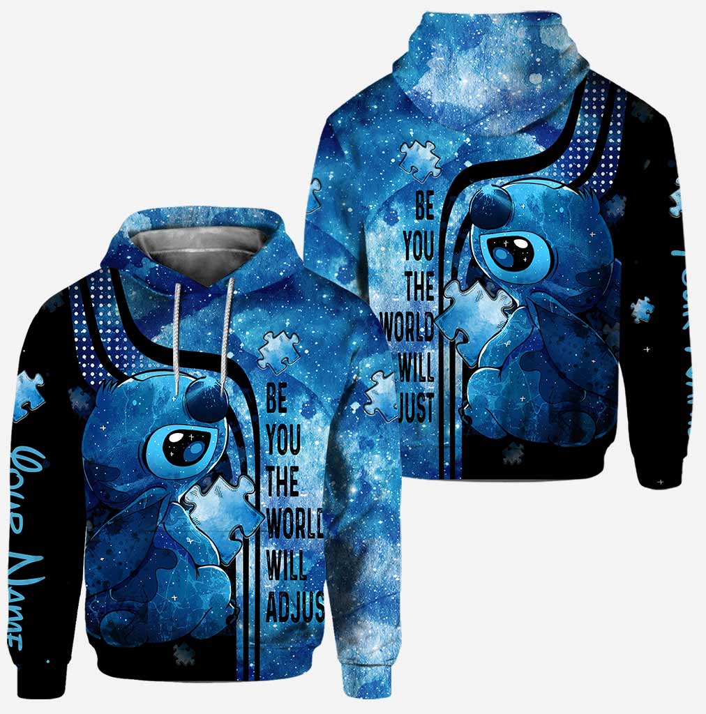 Be You The World Will Adjust - Personalized Autism Awareness Hoodie And Leggings