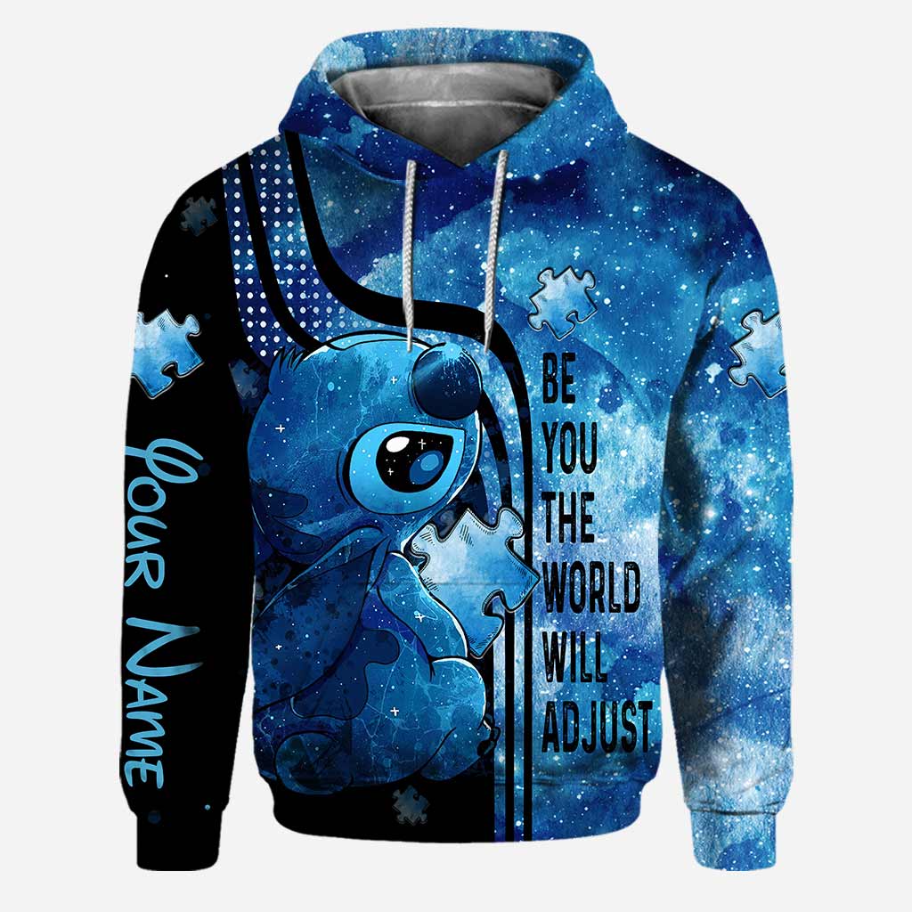 Be You The World Will Adjust - Personalized Autism Awareness Hoodie And Leggings