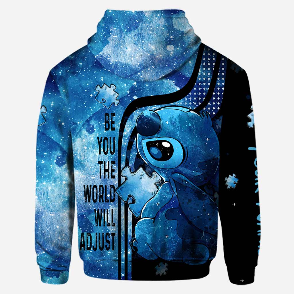 Be You The World Will Adjust - Personalized Autism Awareness Hoodie And Leggings
