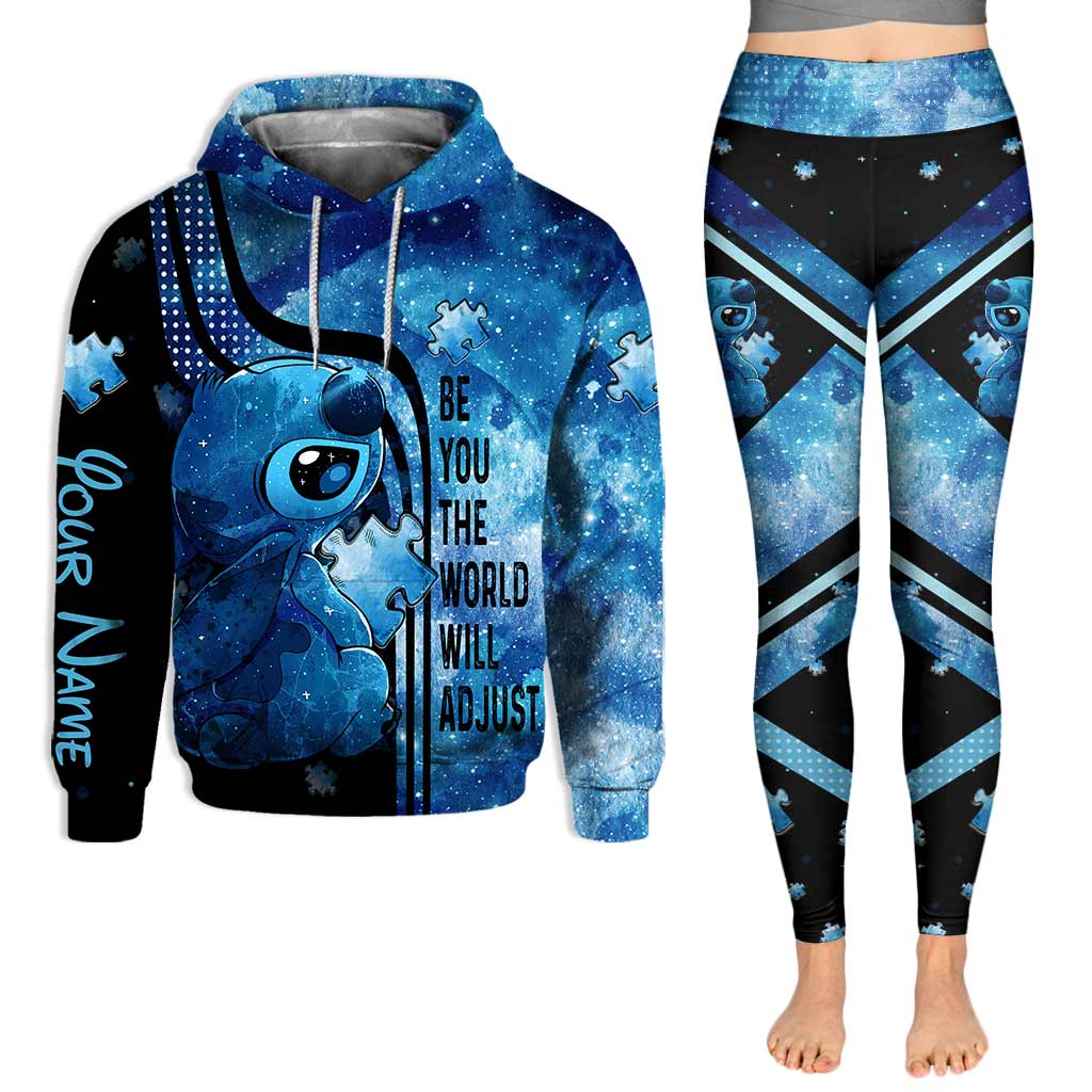 Be You The World Will Adjust - Personalized Autism Awareness Hoodie And Leggings