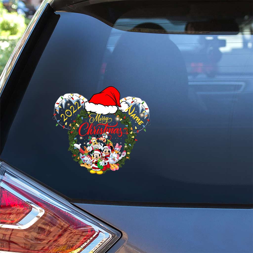Merry Christmas - Personalized Christmas Mouse Decal Full