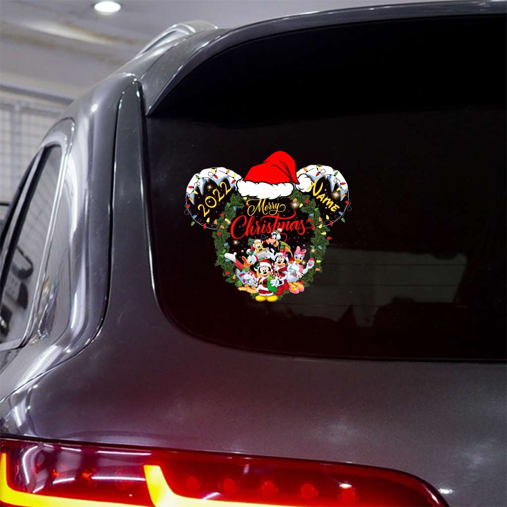 Merry Christmas - Personalized Christmas Mouse Decal Full