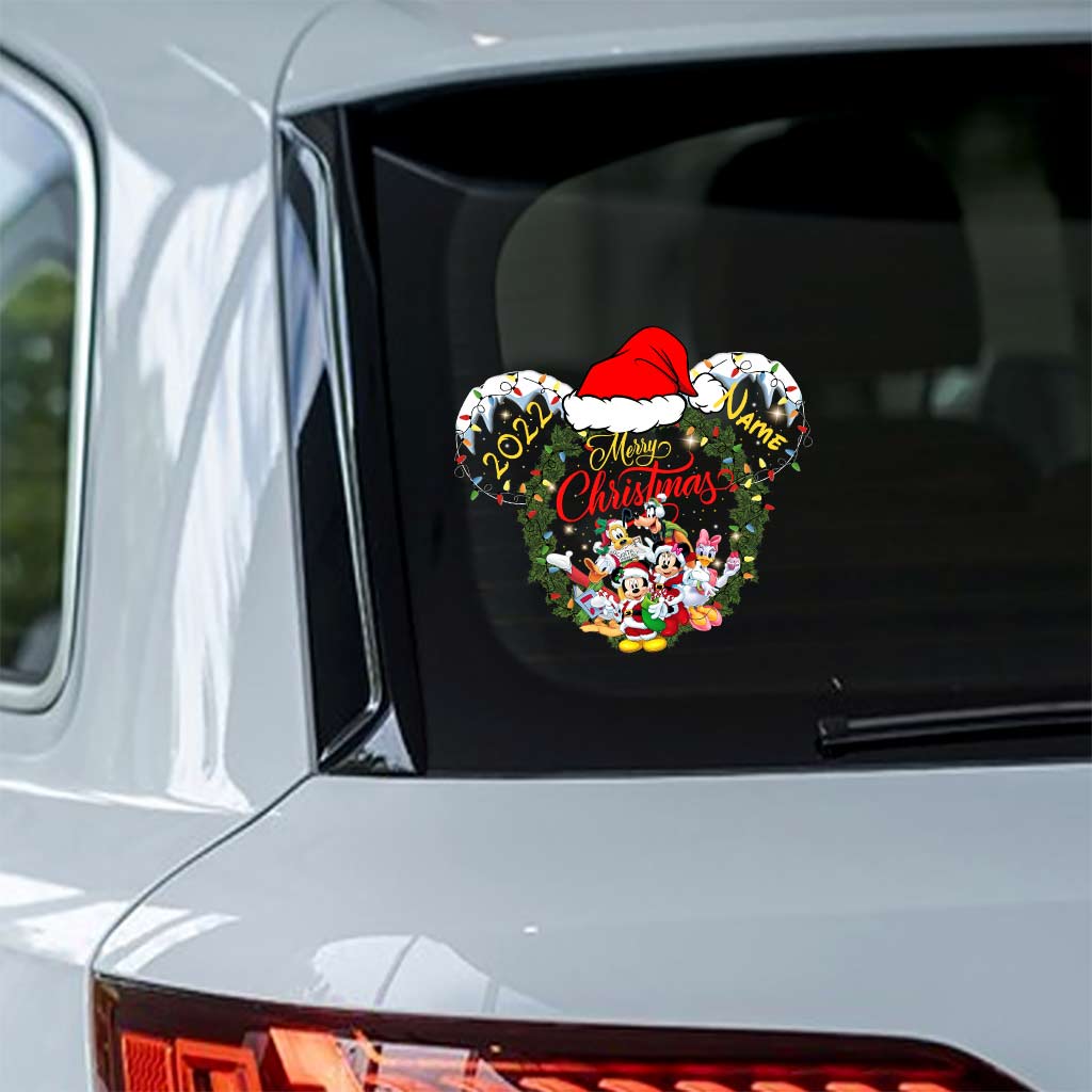 Merry Christmas - Personalized Christmas Mouse Decal Full