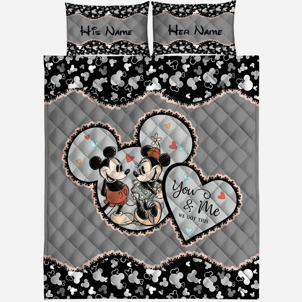 You & Me - Personalized Mouse Quilt Set