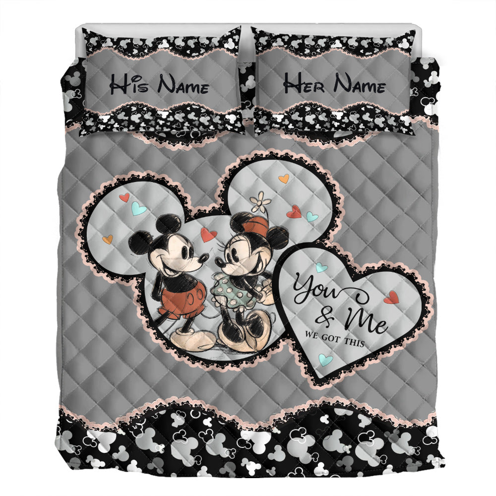 You & Me - Personalized Mouse Quilt Set