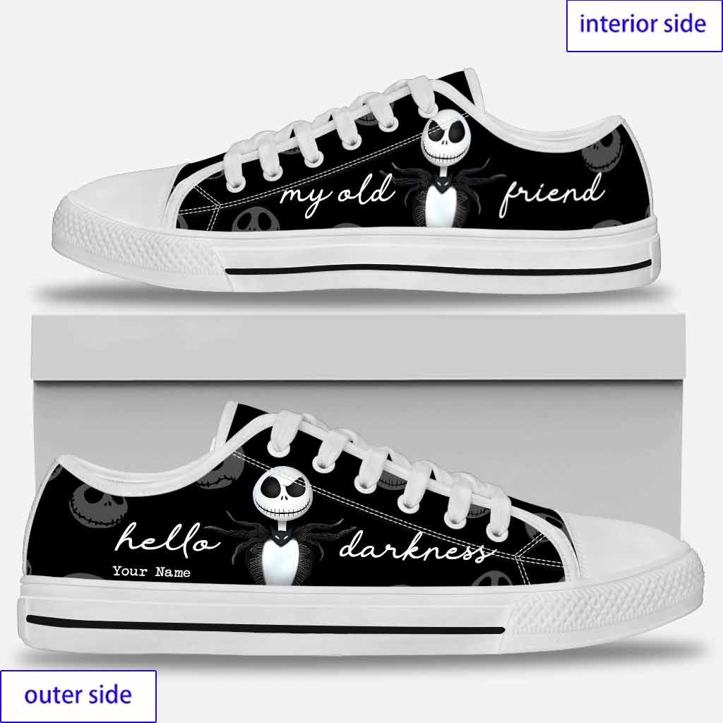 Hello Darkness Nightmare - Personalized Nightmare Low Top Shoes