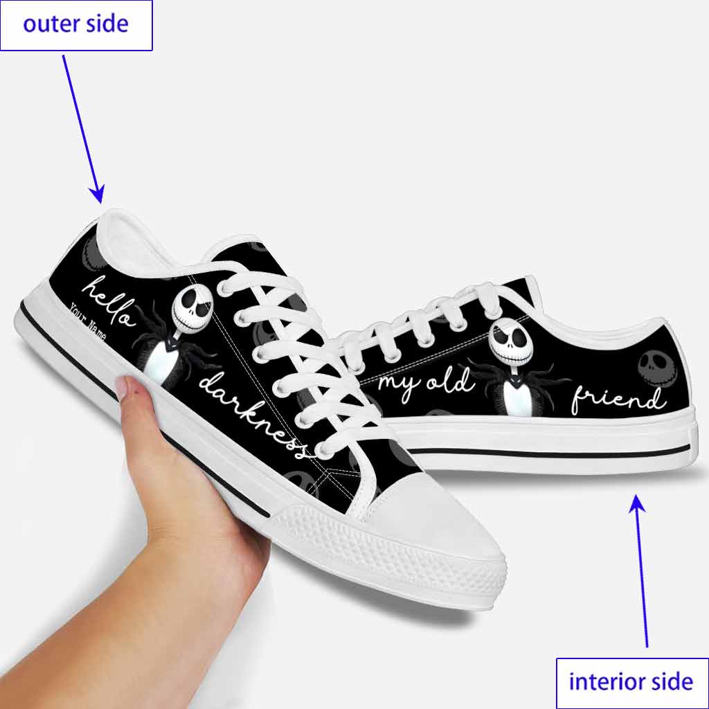 Hello Darkness Nightmare - Personalized Nightmare Low Top Shoes