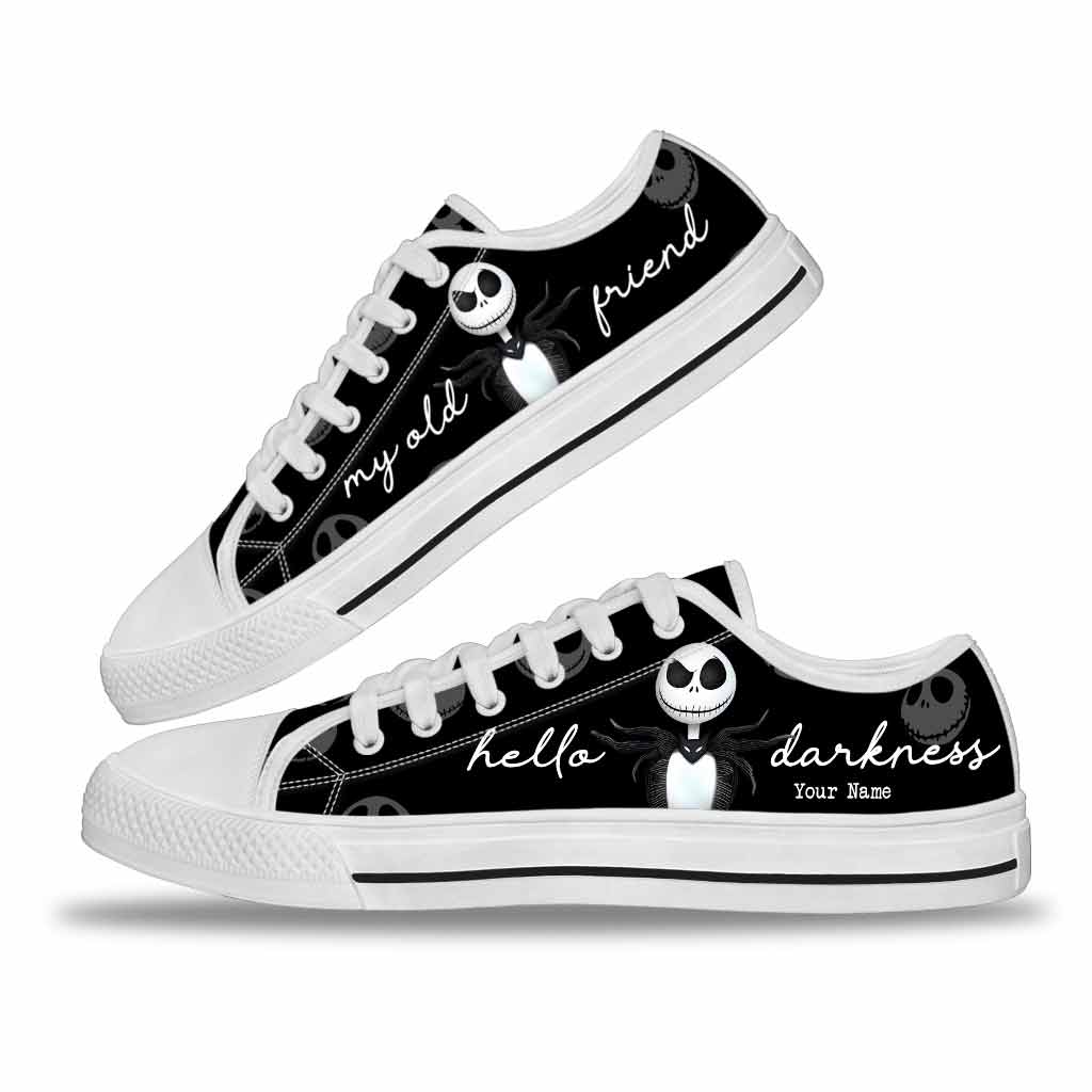 Hello Darkness Nightmare - Personalized Nightmare Low Top Shoes