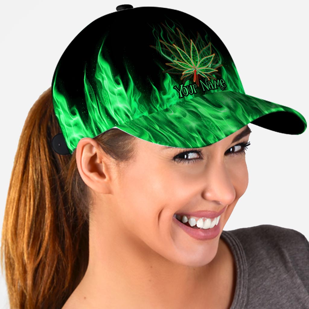 Let's Get Lit Cap With Printed Vent Holes - Personalized Weed Classic Cap