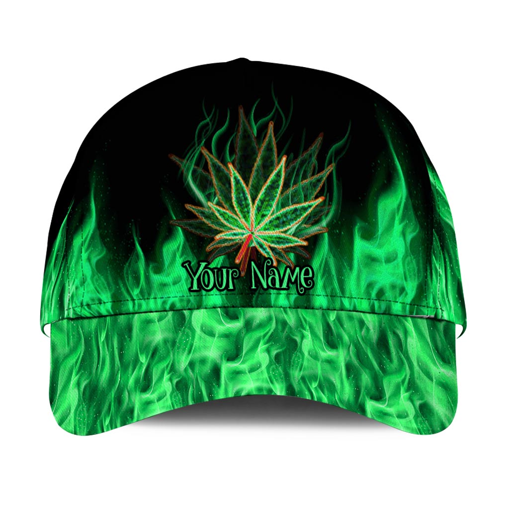Let's Get Lit Cap With Printed Vent Holes - Personalized Weed Classic Cap
