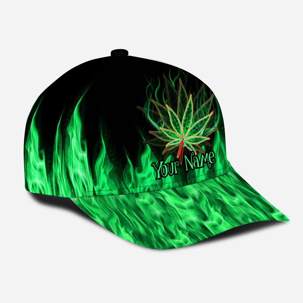 Let's Get Lit Cap With Printed Vent Holes - Personalized Weed Classic Cap