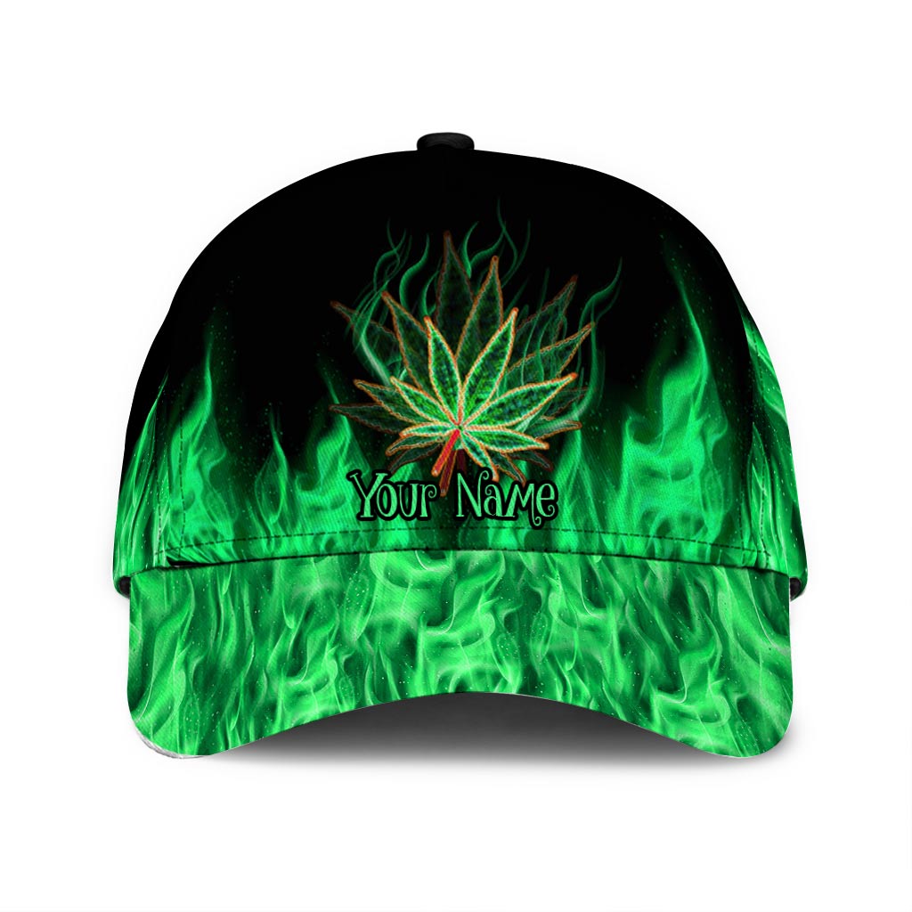 Let's Get Lit Cap With Printed Vent Holes - Personalized Weed Classic Cap