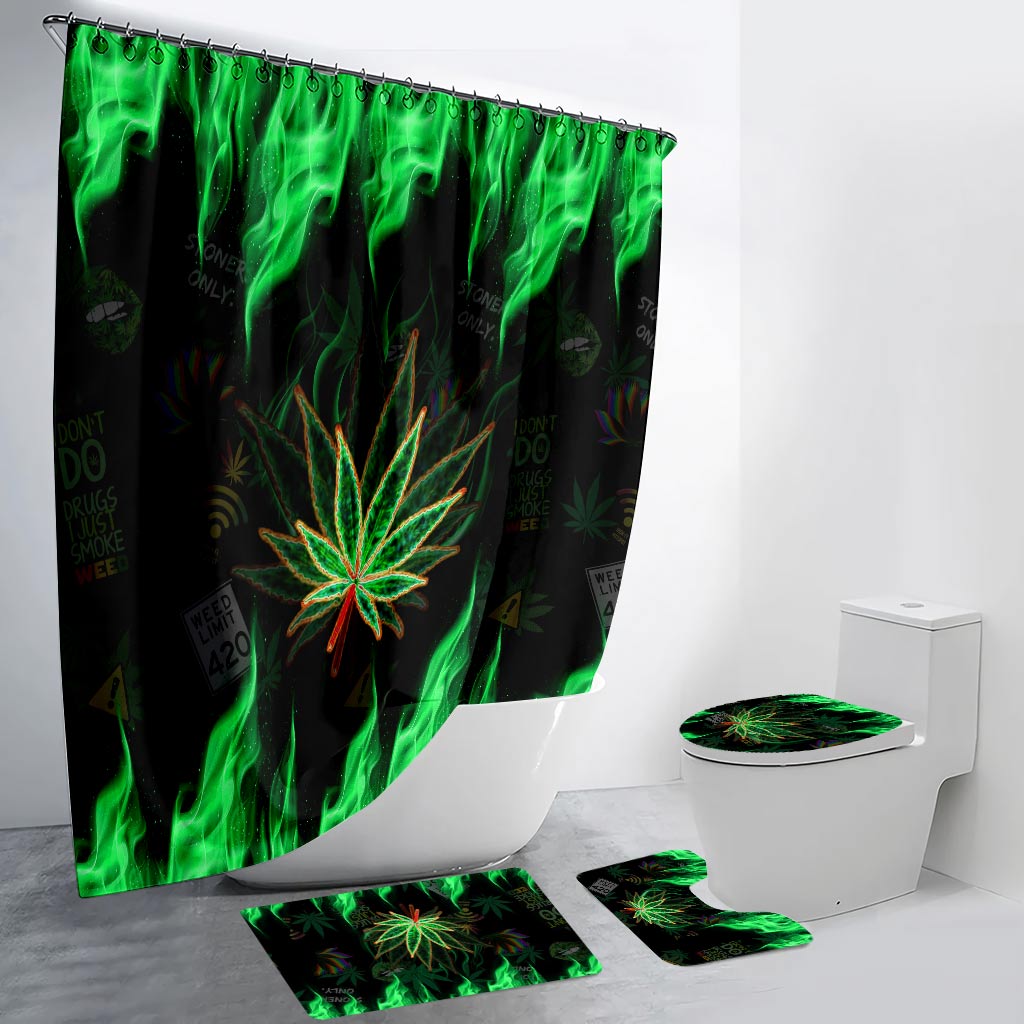 Let's Get Lit - Weed Bathroom Curtain & Mats Set