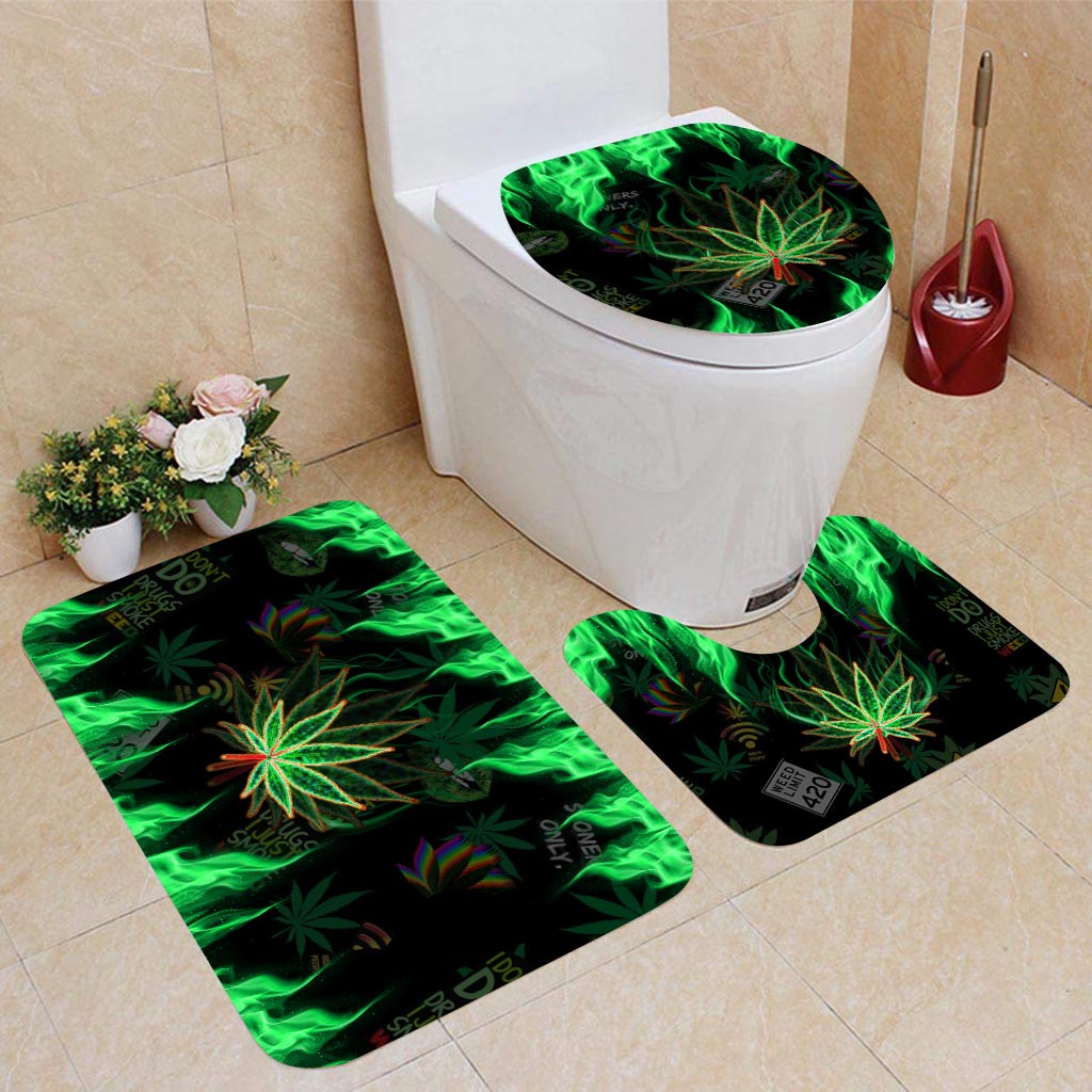 Let's Get Lit - Weed Bathroom Curtain & Mats Set