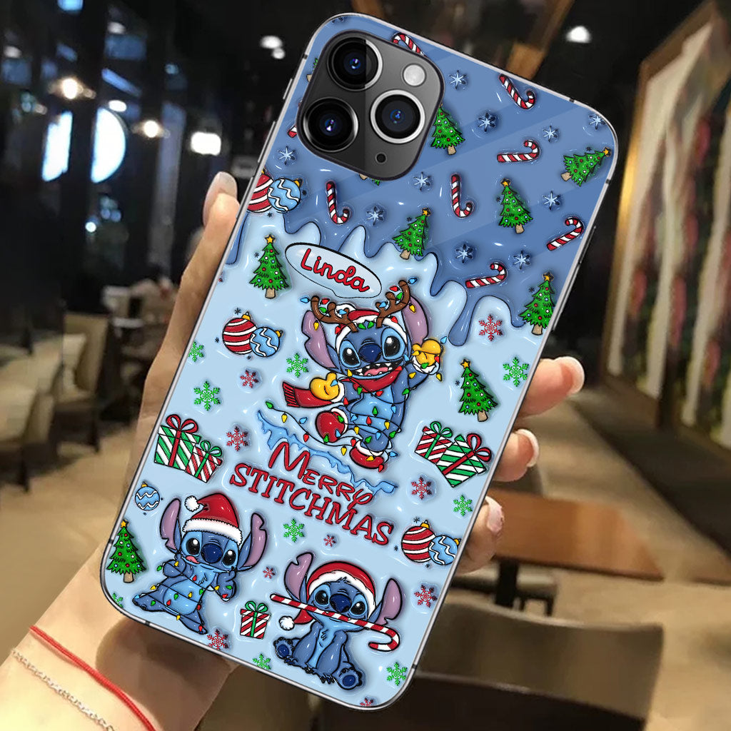 Merry Stichmas - Personalized Ohana Phone Case